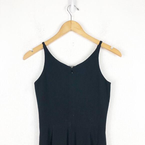 Dress The Population Iris Slit Crepe Black Gown Maxi Dress - Picture 12 of 14